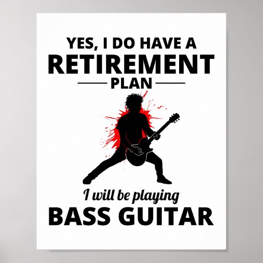 Bass Guitar Player Music Musician But Funny Poster (Voorkant)