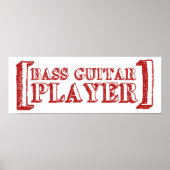Bass Guitar Player Poster (Voorkant)