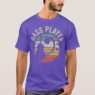 Bass Guitar Player Vintage Bass Clef Bassist Gift  T-shirt