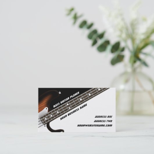Bass Guitar Player Visitekaartje (Staand voorkant)