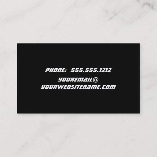 Bass Guitar Player Visitekaartje (Achterkant)