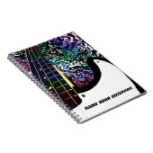 Bass Guitar Rainbow-Muzieknoten notebook Notitieboek (Rechterzijde)