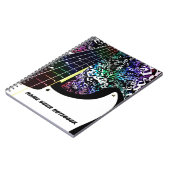 Bass Guitar Rainbow-Muzieknoten notebook Notitieboek (Linkerzijde)