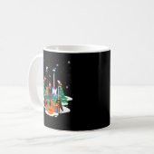 Bass Guitar Santa Hat Guitar Lover Kerstmuziek Koffiemok (Voorkant links)