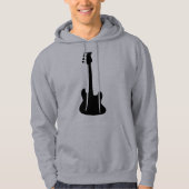 Bass Guitar Silhouette Hoodie (Voorkant)