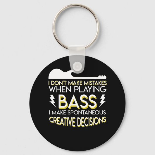 Bass Guitar Spontaneous Creative decisions Sleutelhanger (Voorkant)