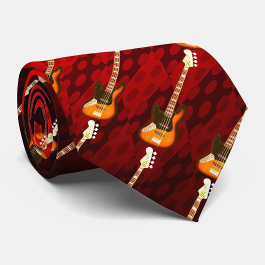 Bass Guitar Stropdas (Opgerold)