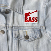 Bass Guitar Vierkante Button 5,1 Cm (In situ)
