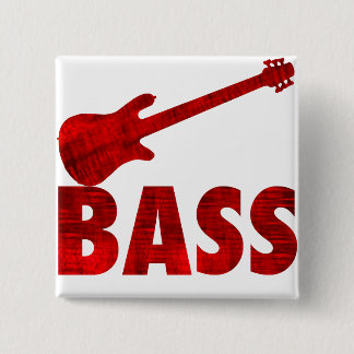 Bass Guitar Vierkante Button 5,1 Cm