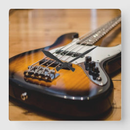 Bass Guitar Vierkante Klok