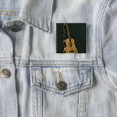Bass Guitarist gift Vierkante Button 5,1 Cm (In situ)
