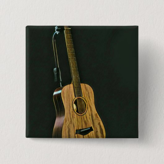 Bass Guitarist gift Vierkante Button 5,1 Cm (Voorkant)