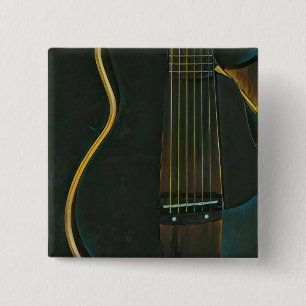 Bass Guitarist gift Vierkante Button 5,1 Cm