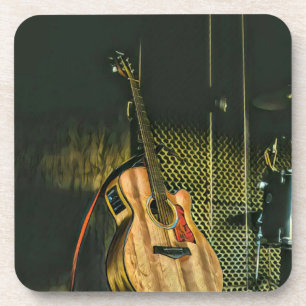 Bass guiter bier onderzetter