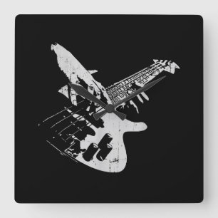 Bass Guiter Player Gift Bass Vierkante Klok