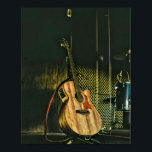 Bass guiter poster<br><div class="desc">This vintage guitar artwork is suite for guitar players who love playing guitar. it can be given as a gift for a boyfriend,  girlfriend,  or dad on a birthday,  father's day,  or valentine's day. The Retro Design features coolvintage Bass guitar player</div>