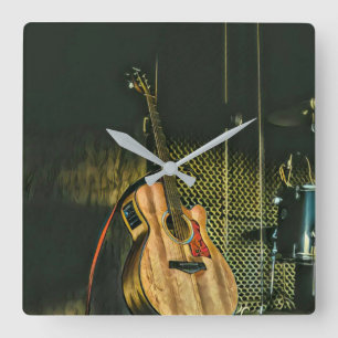 Bass guiter vierkante klok