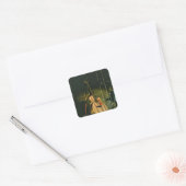 Bass guiter vierkante sticker (Envelop)