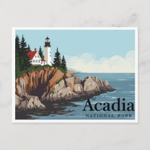 Bass Harbor Head Light Vintage Briefkaart