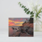 Bass Harbor Head-vuurtoren Briefkaart (Staand voorkant)