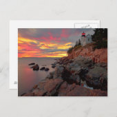Bass Harbor Head-vuurtoren Briefkaart (Voorkant / Achterkant)