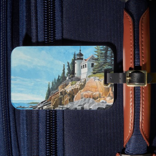Bass Harbor Lighthouse Bagagelabel (Voorkant Insitu 4)