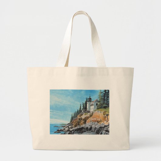 Bass Harbor Lighthouse Grote Tote Bag (Voorkant)