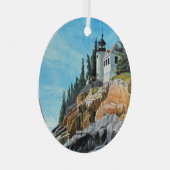 Bass Harbor Lighthouse Metalen Ornament (Voorkant Rechts)
