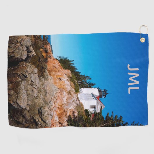 Bass Harbour Acadia Lighthouse Golfhanddoek (Horizontaal)