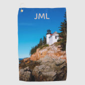 Bass Harbour Acadia Lighthouse Golfhanddoek (Voorkant)