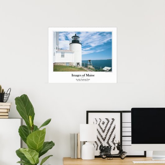 Bass Harbour Head Light Poster (Thuiskantoor)