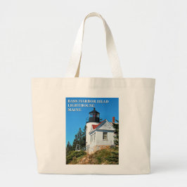 Bass Harbour Head Lighthouse, Maine Jumbo Canvas t Grote Tote Bag