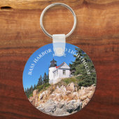 Bass Harbour Head Lighthouse, Maine Keyring Sleutelhanger (Voorkant)