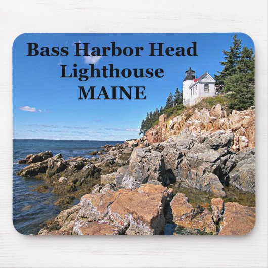 Bass Harbour Head Lighthouse, Maine Mousepad Muismat (Voorkant)