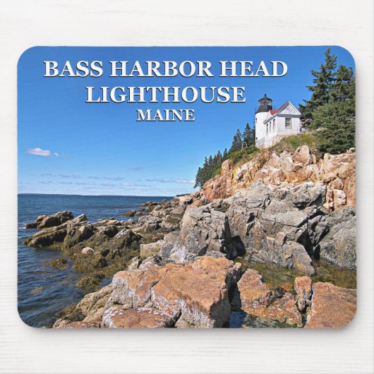 Bass Harbour Head Lighthouse, Maine Mousepad Muismat (Voorkant)