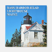 Bass Harbour Head Lighthouse, Maine Square Magnet (Voorkant)