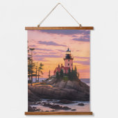 Bass Harbour Head Lighthouse Sunrise Hangend Wandkleed (Voorkant)