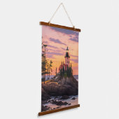 Bass Harbour Head Lighthouse Sunrise Hangend Wandkleed (Gebogen)