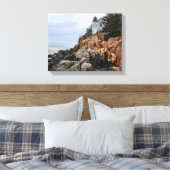Bass Harbour Head vuurtoren, Maine Canvas Print (Insitu (Slaapkamer))