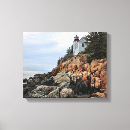 Bass Harbour Head vuurtoren, Maine Canvas Print