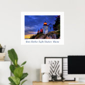 Bass Harbour Light, Maine Poster (Thuiskantoor)