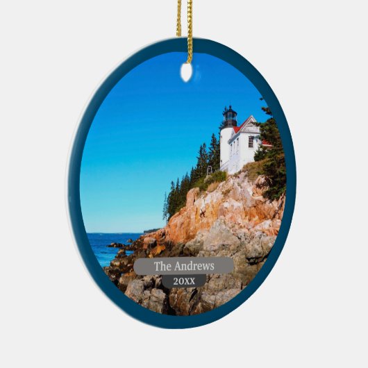 Bass Harbour Lighthouse Acadia Keramisch Ornament (Rechts)
