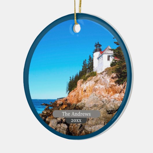 Bass Harbour Lighthouse Acadia Keramisch Ornament (Links)