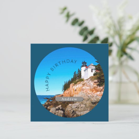 Bass Harbour Lighthouse Birthday Acadia NP (Staand voorkant)
