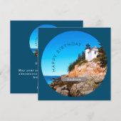 Bass Harbour Lighthouse Birthday Acadia NP (Voorkant / Achterkant)