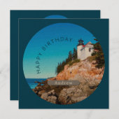 Bass Harbour Lighthouse Birthday Acadia NP (Voorkant / Achterkant)