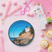 Bass Harbour Lighthouse Birthday Acadia NP Papieren Bordje (Feest)