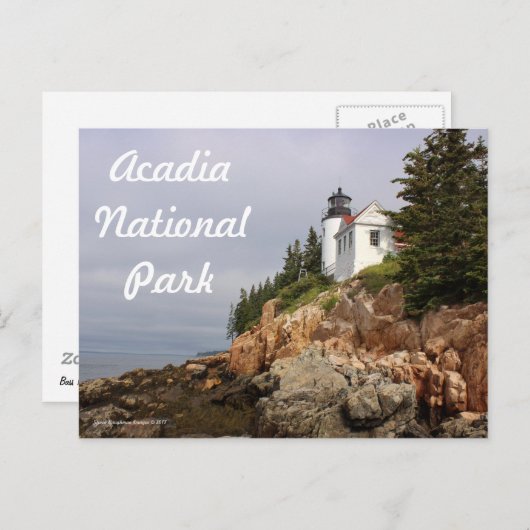 Bass Harbour Lighthouse briefkaart (Voorkant / Achterkant)