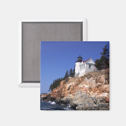 Bass Harbour-vuurtoren Magneet (Voorkant / Achterkant)