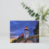 Bass Harbour-vuurtoren, Maine Briefkaart (Staand voorkant)